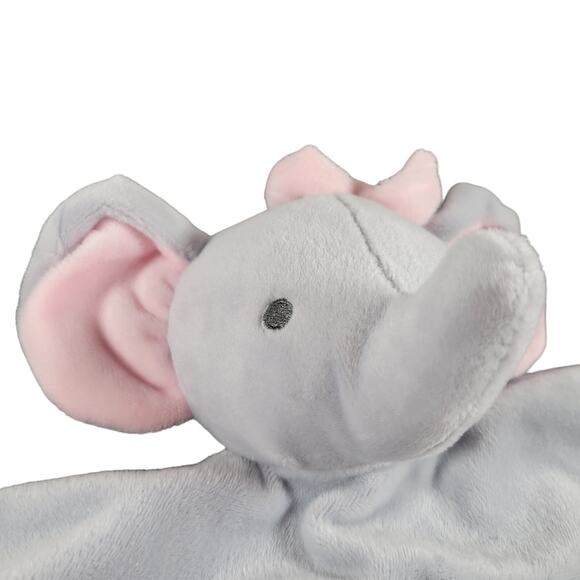 Dan Dee Baby Elephant Lovey Blanket Gray Pink Plush Rattle Security Blanket Toy - Picture 3 of 16